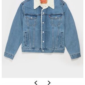 Levi's Light Blue Denim Jacket with White Sherpa